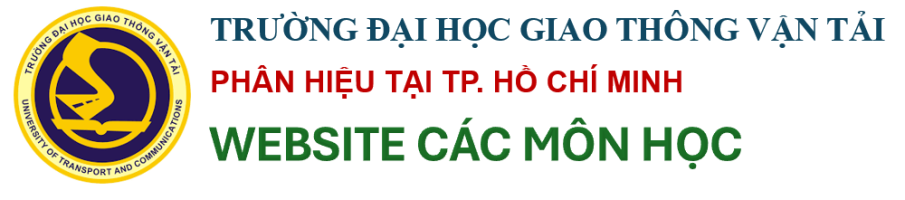 Website các môn học - Phân hiệu Trường Đại học Giao thông Vận tải tại TP. Hồ Chí Minh